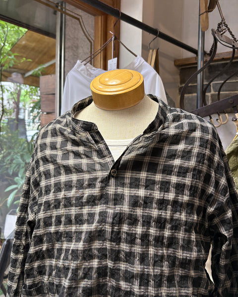 トップス GAUZE MESH CHECK H/S SHIRT Sheer Gauze H/S Shirt – AnonymousIsm