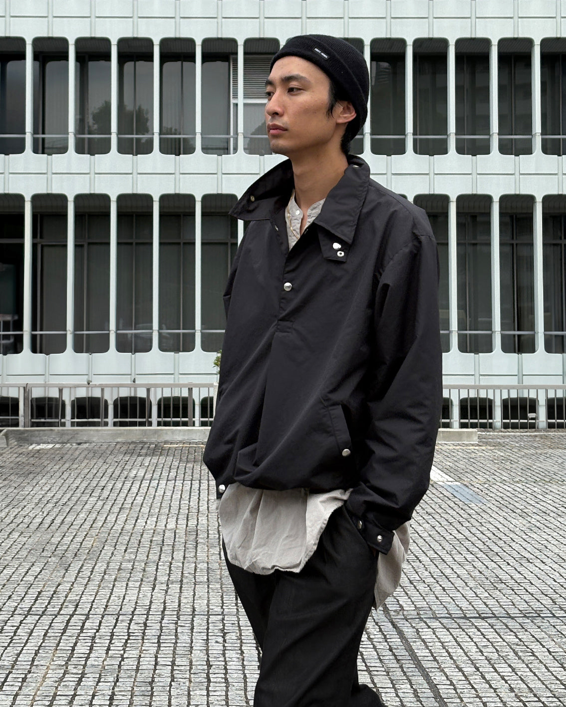 Matte Black Anorak | gorouta
