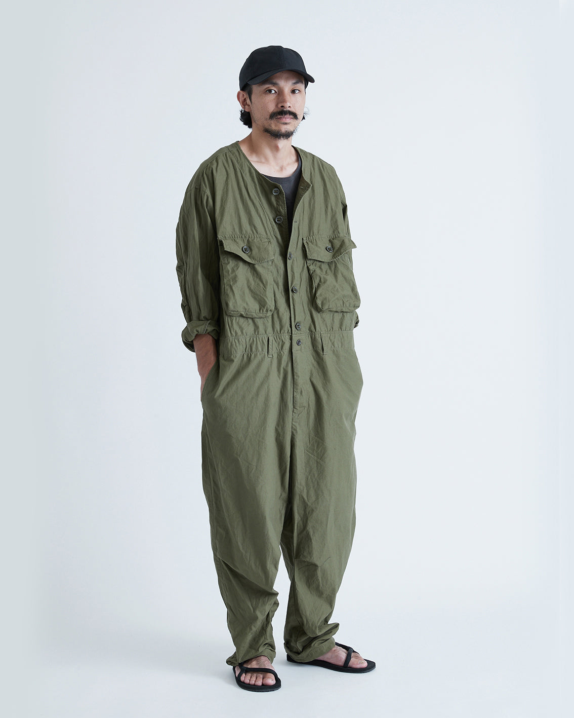 【関税込み】Monot ジャンプスーツ 比翼デザイン ドローコード付きジャンプスーツ MONO-MART LADY'S