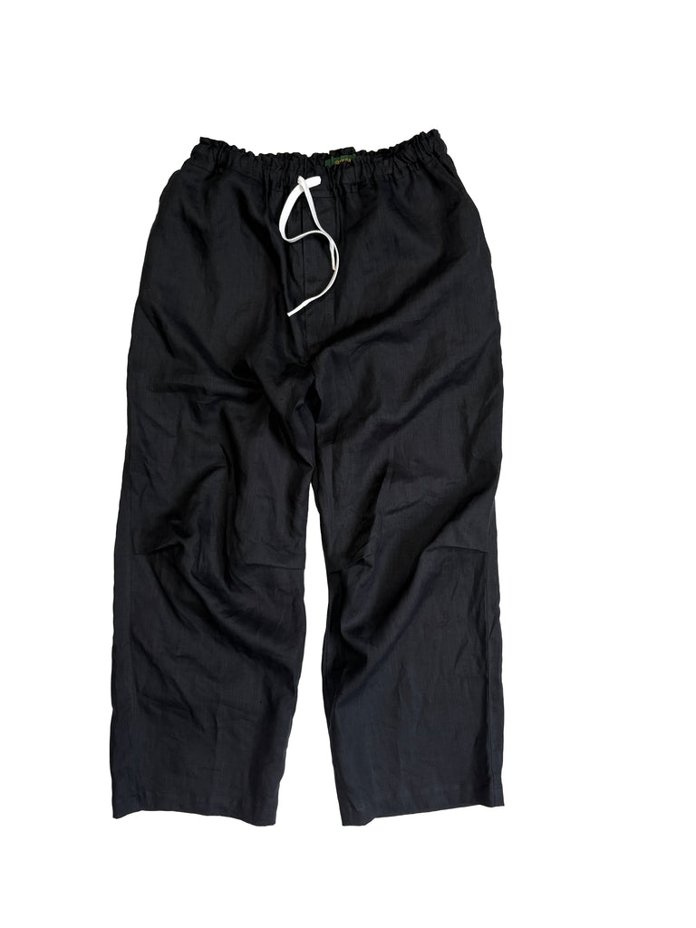 Herdmans Linen Wide Easy Pants D.NAVY | gorouta
